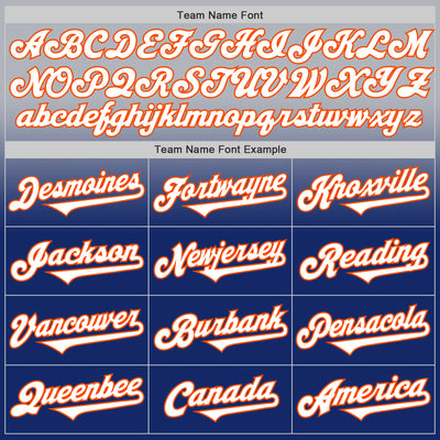 Custom Gray White Royal-Orange Authentic Fade Fashion Baseball Jersey