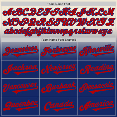 Custom Cream Red-Royal Authentic Fade Fashion Baseball Jersey