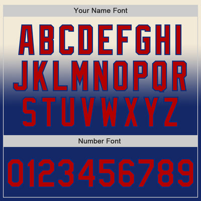 Custom Cream Red-Royal Authentic Fade Fashion Baseball Jersey