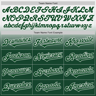 Custom White Green Authentic Fade Fashion Baseball Jersey