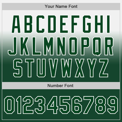 Custom White Green Authentic Fade Fashion Baseball Jersey