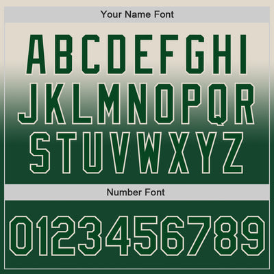 Custom Cream Green Authentic Fade Fashion Baseball Jersey