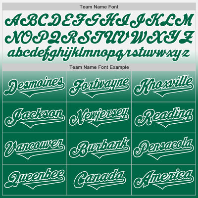 Custom White Kelly Green Authentic Fade Fashion Baseball Jersey