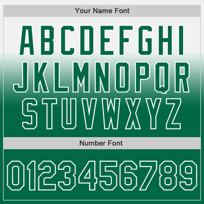 Custom White Kelly Green Authentic Fade Fashion Baseball Jersey