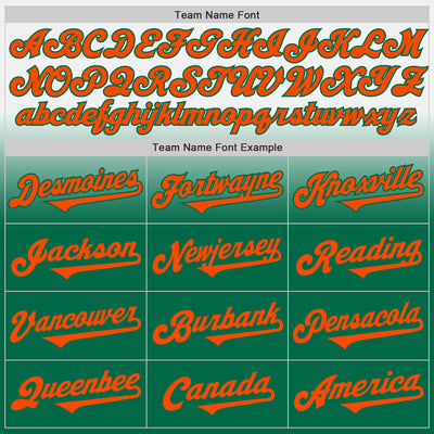 Custom White Orange-Kelly Green Authentic Fade Fashion Baseball Jersey