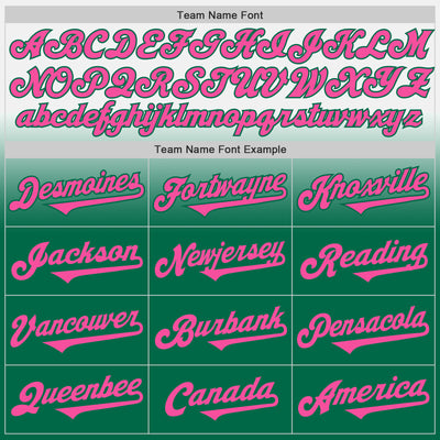 Custom White Pink-Kelly Green Authentic Fade Fashion Baseball Jersey