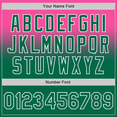 Custom Pink Kelly Green-White Authentic Fade Fashion Baseball Jersey