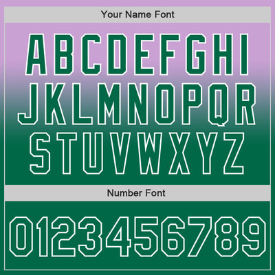 Custom Light Purple Kelly Green-White Authentic Fade Fashion Baseball Jersey