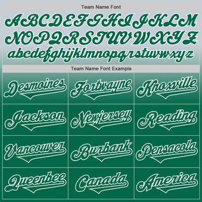 Custom Silver Kelly Green-White Authentic Fade Fashion Baseball Jersey