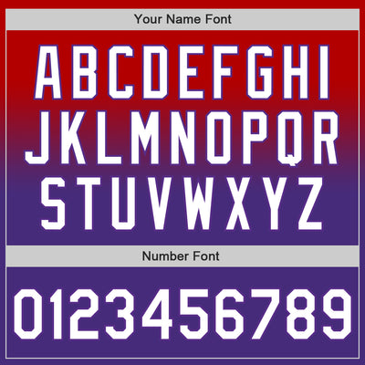 Custom Red White-Purple Authentic Fade Fashion Baseball Jersey