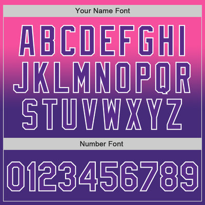 Custom Pink Purple-White Authentic Fade Fashion Baseball Jersey