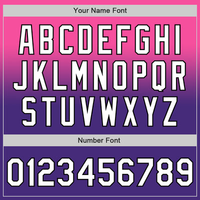 Custom Pink White Purple-Black Authentic Fade Fashion Baseball Jersey