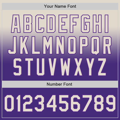 Custom Cream Purple Authentic Fade Fashion Baseball Jersey