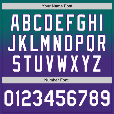 Custom Teal White-Purple Authentic Fade Fashion Baseball Jersey