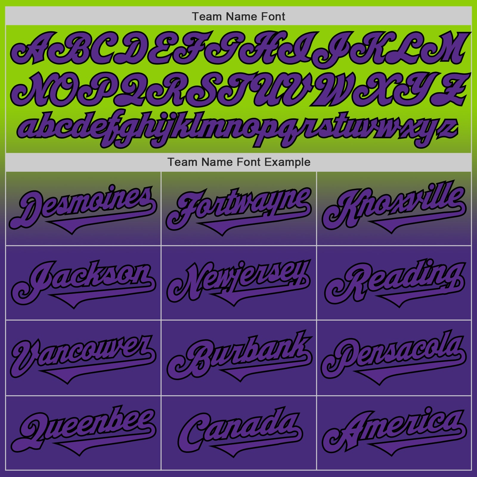 Custom Neon Green Purple-Black Authentic Fade Fashion Baseball Jersey