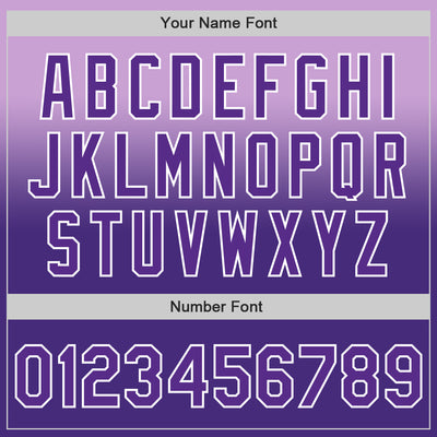 Custom Light Purple Purple-White Authentic Fade Fashion Baseball Jersey