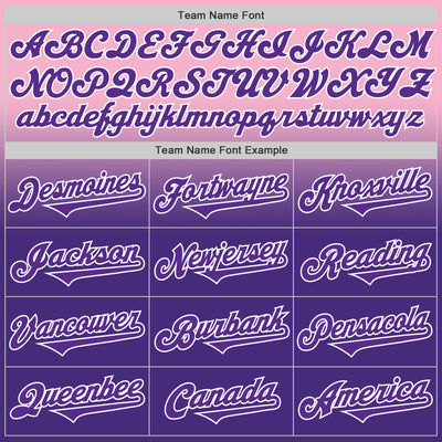 Custom Light Pink Purple-White Authentic Fade Fashion Baseball Jersey