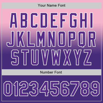 Custom Light Pink Purple-White Authentic Fade Fashion Baseball Jersey