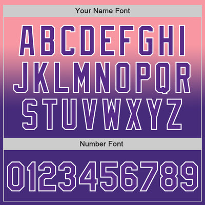 Custom Medium Pink Purple-White Authentic Fade Fashion Baseball Jersey