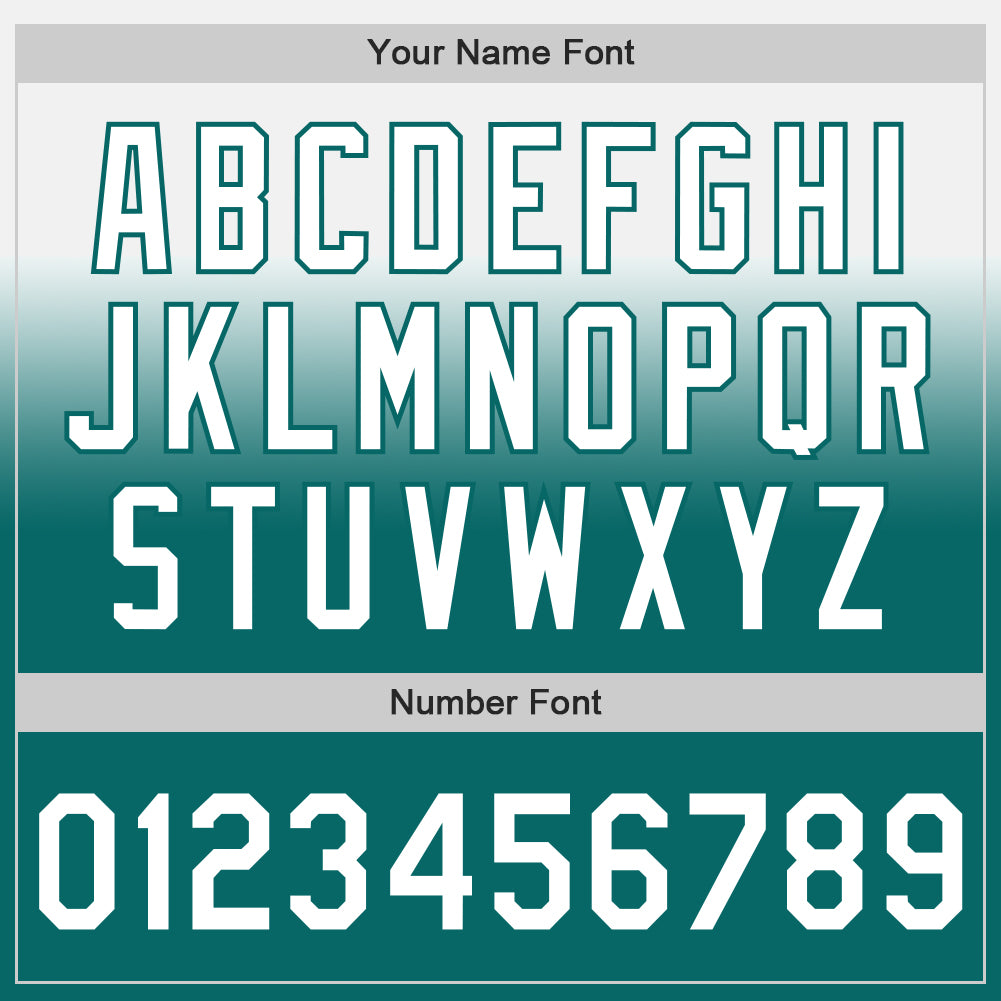 Custom White Teal Authentic Fade Fashion Baseball Jersey