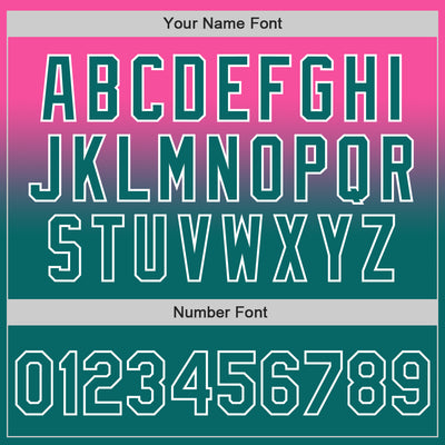 Custom Pink Teal-White Authentic Fade Fashion Baseball Jersey