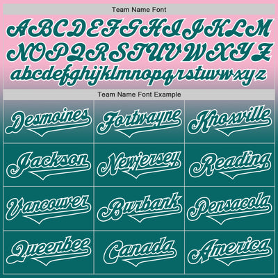 Custom Light Pink Teal-White Authentic Fade Fashion Baseball Jersey