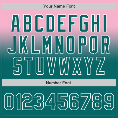 Custom Light Pink Teal-White Authentic Fade Fashion Baseball Jersey