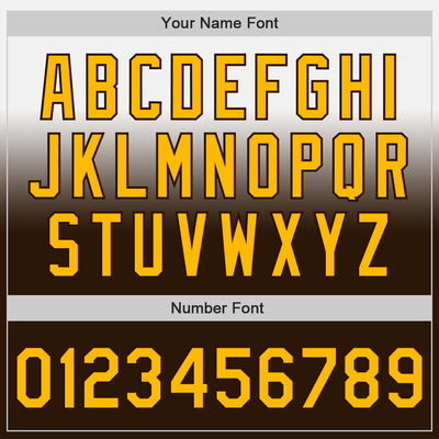 Custom White Gold-Brown Authentic Fade Fashion Baseball Jersey