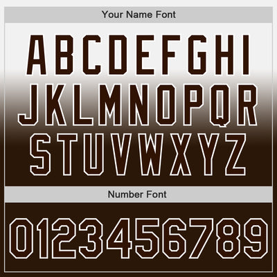 Custom White Brown Authentic Fade Fashion Baseball Jersey