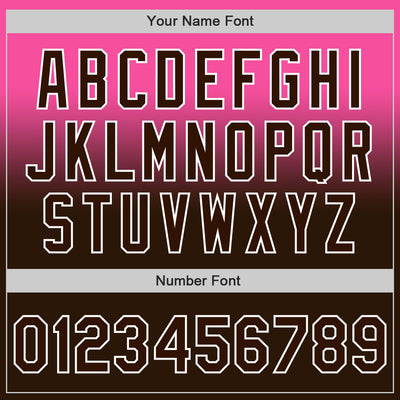 Custom Pink Brown-White Authentic Fade Fashion Baseball Jersey