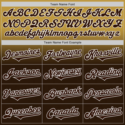 Custom Old Gold Brown-White Authentic Fade Fashion Baseball Jersey