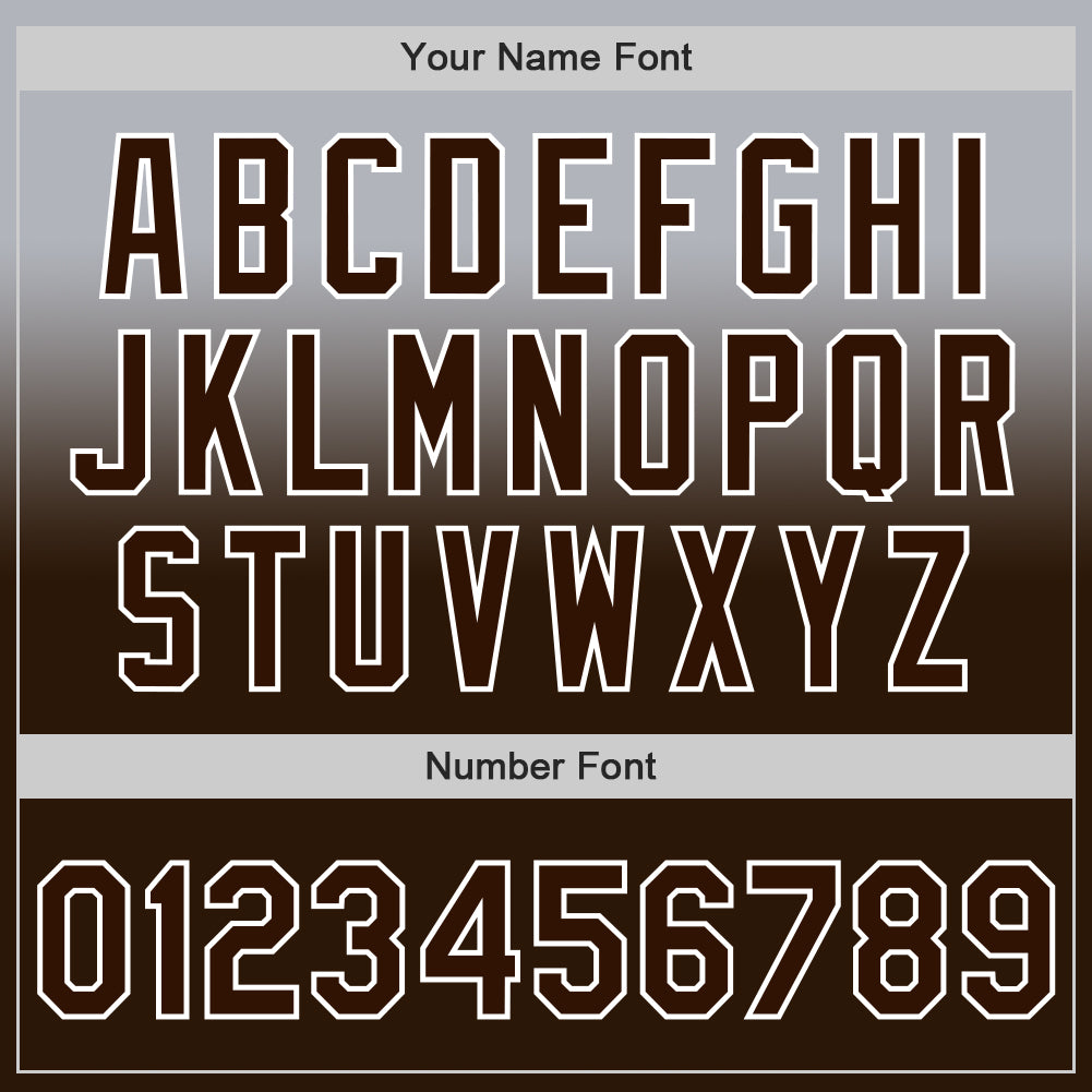 Custom Gray Brown-White Authentic Fade Fashion Baseball Jersey