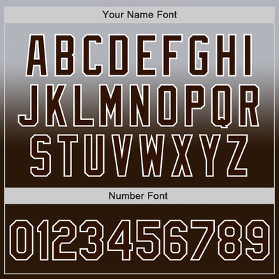 Custom Gray Brown-White Authentic Fade Fashion Baseball Jersey