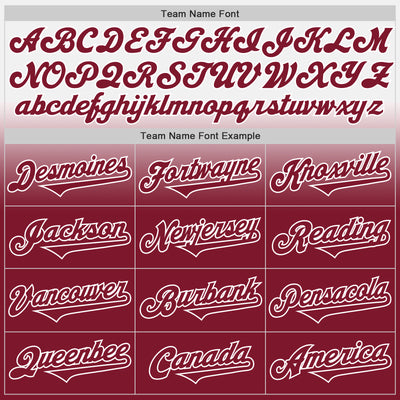 Custom White Crimson Authentic Fade Fashion Baseball Jersey