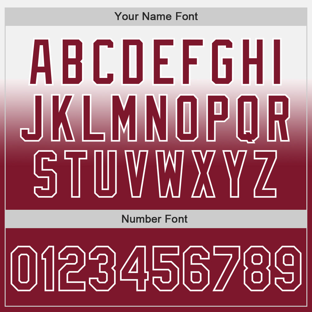 Custom White Crimson Authentic Fade Fashion Baseball Jersey