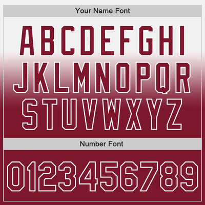 Custom White Crimson Authentic Fade Fashion Baseball Jersey