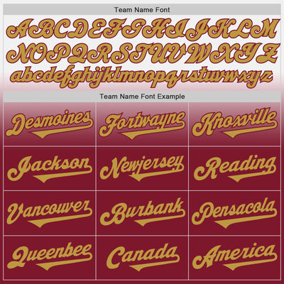 Custom White Old Gold-Crimson Authentic Fade Fashion Baseball Jersey