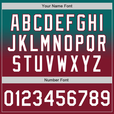 Custom Teal White-Crimson Authentic Fade Fashion Baseball Jersey