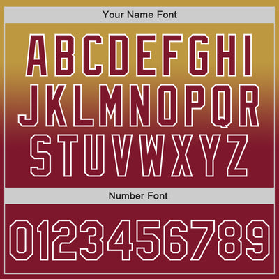 Custom Old Gold Crimson-White Authentic Fade Fashion Baseball Jersey