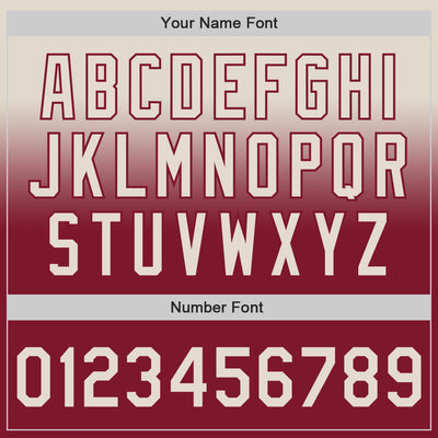 Custom Cream Crimson Authentic Fade Fashion Baseball Jersey