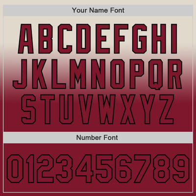 Custom Cream Crimson-Black Authentic Fade Fashion Baseball Jersey