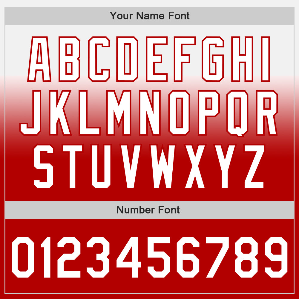 Custom White Red Authentic Fade Fashion Baseball Jersey