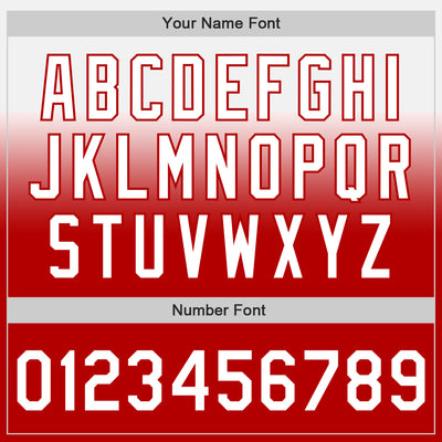 Custom White Red Authentic Fade Fashion Baseball Jersey