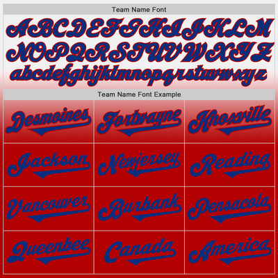Custom White Royal-Red Authentic Fade Fashion Baseball Jersey