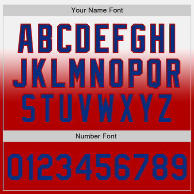 Custom White Royal-Red Authentic Fade Fashion Baseball Jersey