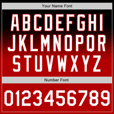 Custom Black White-Red Authentic Fade Fashion Baseball Jersey