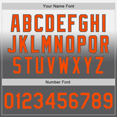 Custom White Orange-Steel Gray Authentic Fade Fashion Baseball Jersey