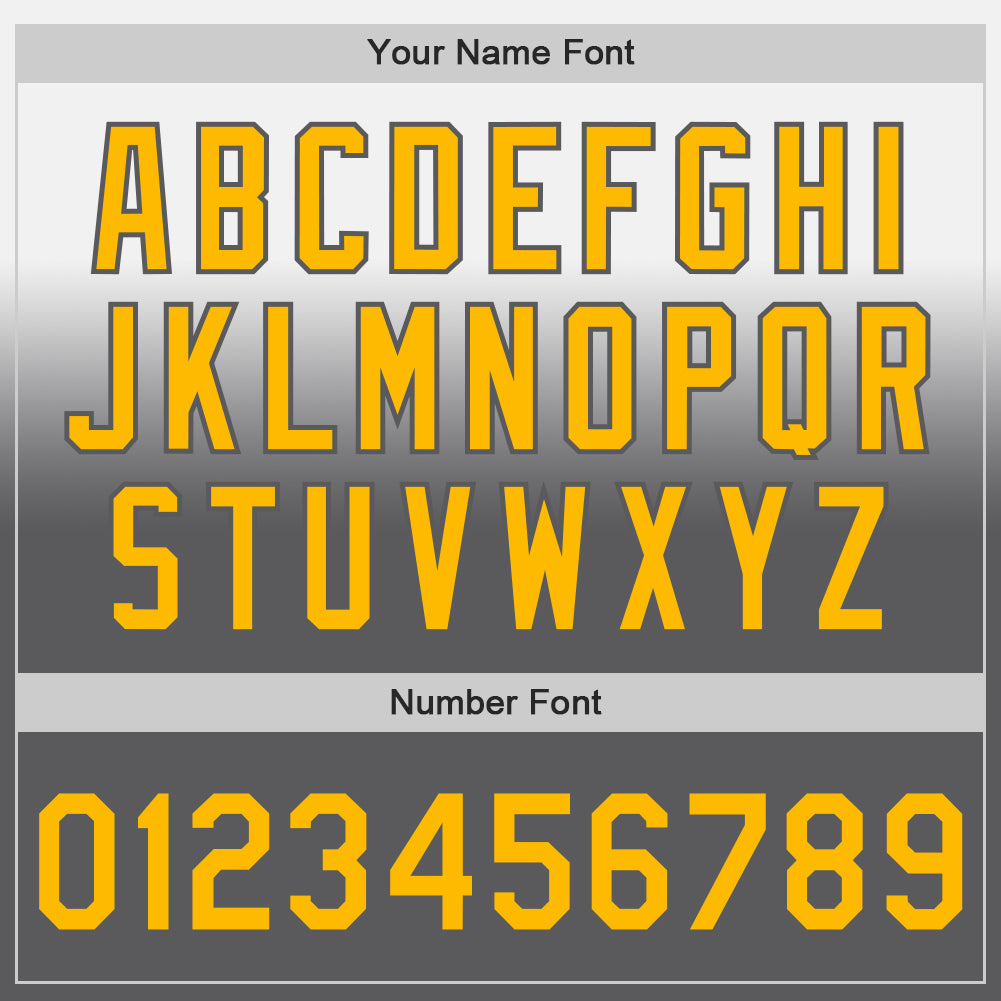 Custom White Gold-Steel Gray Authentic Fade Fashion Baseball Jersey