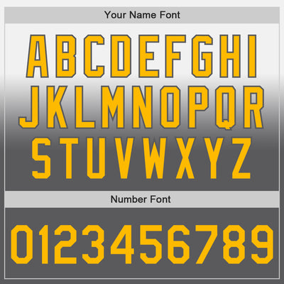 Custom White Gold-Steel Gray Authentic Fade Fashion Baseball Jersey