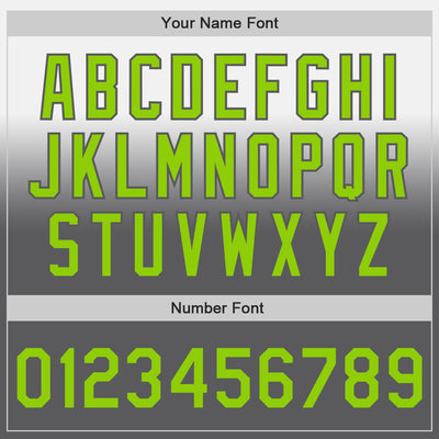 Custom White Neon Green-Steel Gray Authentic Fade Fashion Baseball Jersey